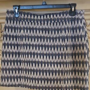 Elegant Blue and White Patterned Skirt